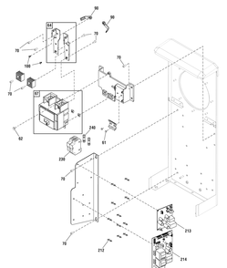 Circuit Board And Breaker Group Diagram and Parts List for 071095-00  Briggs and Stratton Generator